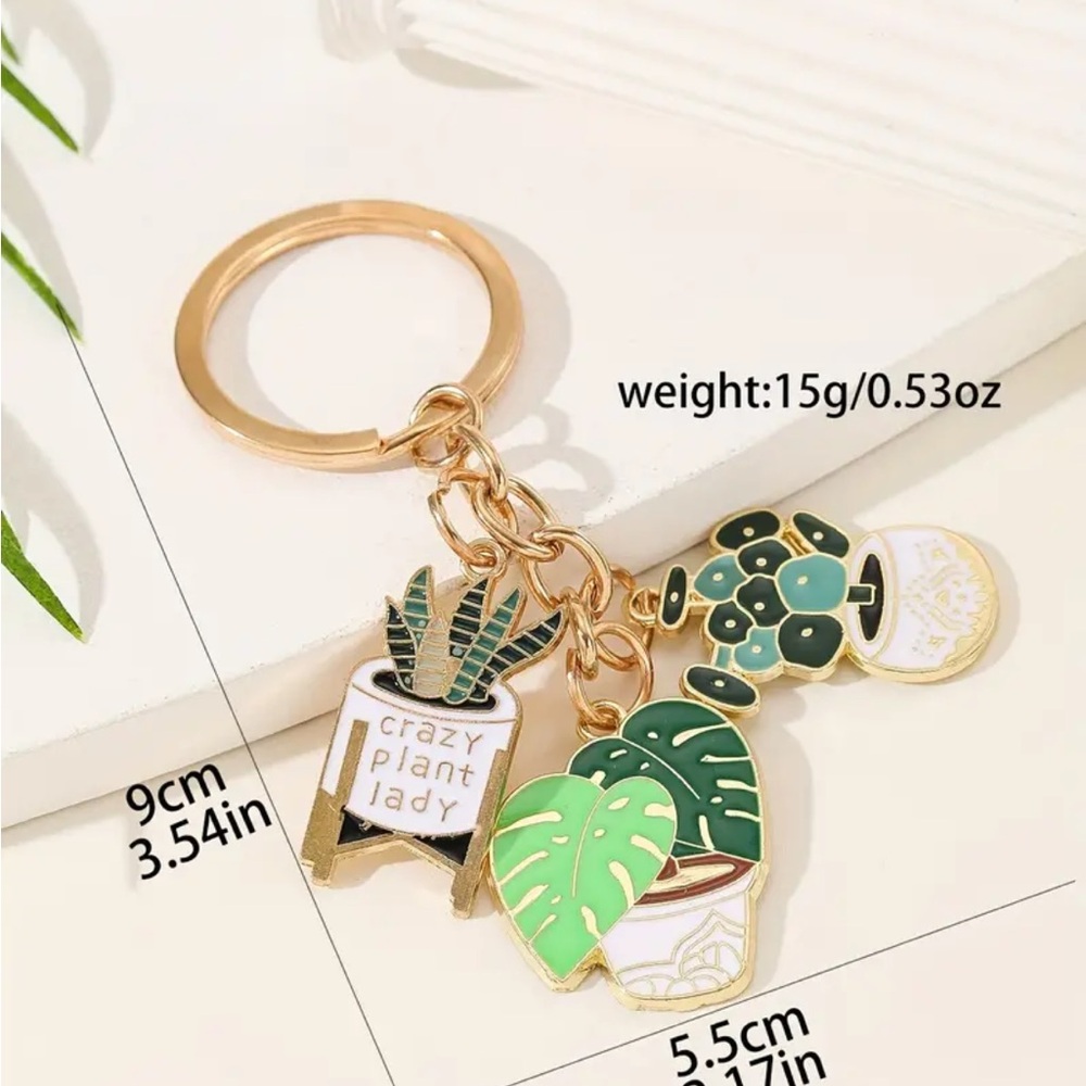 Crazy Plant Lady Keychain - Picture 3 of 3
